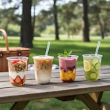 thumbnail of 400x  rPET U Form Clear Cup, Bubble tea Smoothie Becher 350ml (12oz), Ø 95mm