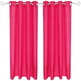 thumbnail of 2er Pack Gardine Blickdicht Alessia mit Ösen 140x145cm pink