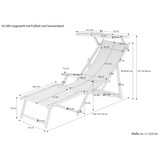 thumbnail of Sonnenliege gelb Liegestuhl Fußteil Sonnendach Kissen Holz Deckchair Gartenmöbel 10-302 F S KH