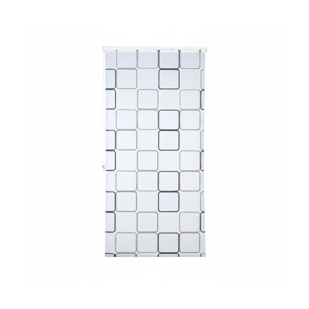 Relaxdays Duschrollo Square, wasserabweisend, Retro Badrollo Wanne u. Dusche, Deckenmontage, 100x240cm, semitransparent