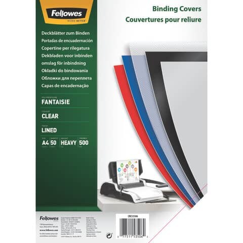 Einbanddeckel Fantaisie A4, 500my, transparent 50 Stück