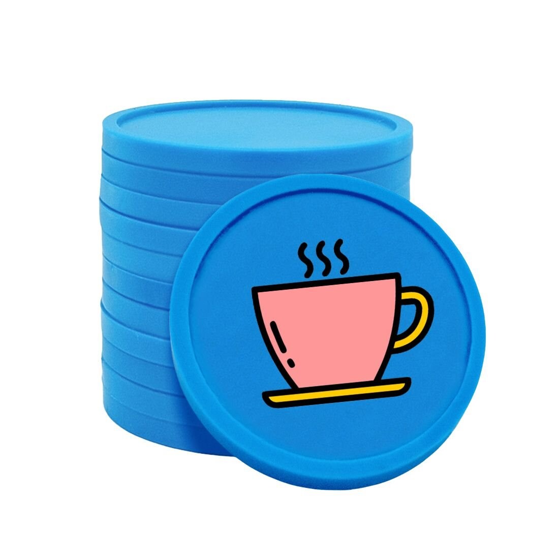 CombiCraft koffiemunten blauw - Ø29mm enkelzijdig bedrukt - 100 stuks