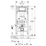 thumbnail of Geberit Hänge Wand Dusch WC Spülrandlos Toilette Taharet/Bidet Ventil Vorwandelement Set