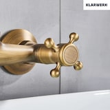 thumbnail of JULIAN |retro mengkraan wandmontage kraan geborsteld messing|keuken badkamer vintage kraan wand ouderwets roestvrij staal - gastronomie 360° draaibaar