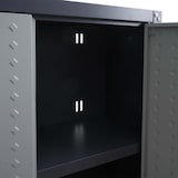 thumbnail of Armario de pared HWC-O52, armario de pared, acero con cerradura 77x77x31cm ~ gris claro/gris oscuro