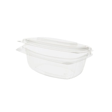 greenbox - Recipientes finos de PLA 500 ml, tampa articulada, retangular, 300 un..