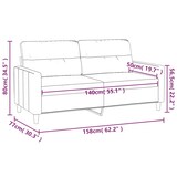 thumbnail of vidaXL 2-Sitzer-Sofa Schwarz 140 cm Stoff
