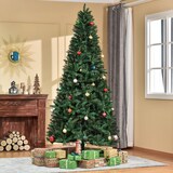 thumbnail of HOMCOM Árvore de Natal Artificial 240cm Ignífuga com 1499 Ramas com 2 Tipos de Pontas de PVC e Base de Aço Decoração de Natal para Interiores Verde