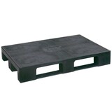 thumbnail of Schwerlastpalette mit 3 Kufen, LxBxH 1200 x 800 x 150 mm, schwarz, ohne Sicherungsrand