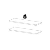 thumbnail of Base Regal 2 lose Regale 75,5x26,5, Eichendekor.