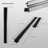 thumbnail of TRUTZHOLM 2 x Teleskoprampe 90 - 152 cm Traglast 272 Alu grau schwarz Antirutsch beschichtet inkl.Tasche Rollstuhlrampe