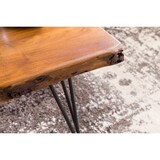 thumbnail of Couchtisch Baumkante 56x38x51 cm Sheesham Massivholz Metallbeine Wohnzimmertisch