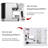 thumbnail of Siebträgermaschine Espressomaschine Edelstahl, Kaffeemaschine für Cappuccinoo, Manometer, Milchaufschäumer, 20-Bar Pumpe, Touchscreen, 1350W, 1.3L