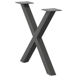 thumbnail of vidaXL Couchtischbeine X-Form 2 Stk. Anthrazit 60x(42-43) cm Stahl