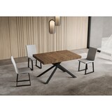 thumbnail of Niket ausziehbarer Nussbaumtisch 140/400x90 cm mit anthrazitfarbenen Beinen