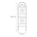 thumbnail of Relaxdays Rankgitter, 2er Set, HxB 180 x 50 cm, Metall, Rankhilfe für Kletterpflanzen, freistehend, zum Stecken, schwarz