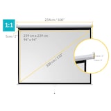 thumbnail of celexon basic line Rolloleinwand 240 x 240cm,Leinwand Format 1:1 , Heimkino Leinwand, Beamerleinwand,3D Leinwand,Full HD Leinwand, Leinwand Beamer