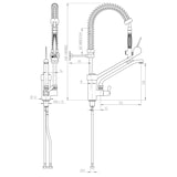 thumbnail of Grifo 2 aguas monomando GEREONTOLOGICO, ducha posterior altura 600mm