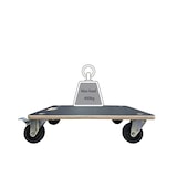 thumbnail of METRO Professional Transportwagen, multiplex, 58 x 49 x 14,5 cm, 400 KG, met remmen, zwart