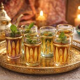 thumbnail of Tasses à thé orientales 6 couleurs - lot de 6