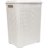 thumbnail of Cesto de roupa suja I Put Everything Cesto de vime de plástico para roupa suja efeito rattan (branco)