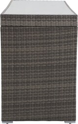 thumbnail of METRO Professional Tavolo da bar Barbados, alluminio/rattan PE/vetro temperato, 75 x 200 x 110 cm, resistente alle intemperie, per 6 persone, grigio