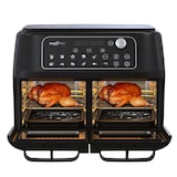 thumbnail of MAXXMEE Heißluft-Fritteuse Doppelkammer 11l - Kombination aus Heißluftofen, Grill & Fritteuse mit 2 XXL-Frittierfächern je 5,5l - Digitales Bedienfeld