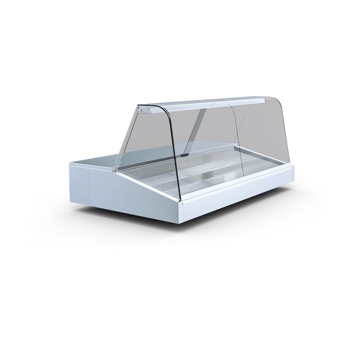 Kühlaufsatztheke mit schräger Auslage   320 Liter Volumen  1700x945x710