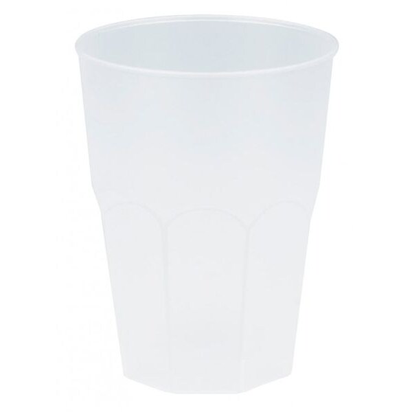 20 Mehrweg Becher weiß Plastikbecher 300ml Wiederverwendbar Frost bunt