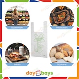 thumbnail of DayBays 200 Stk. Bio Knotenbeutel auf Rolle 5 Kg 22+12x47 cm  Biodegradable HDPE  Transparent Extra Stark