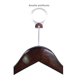 thumbnail of Gruccia in legno con gancio antifurto colore noce