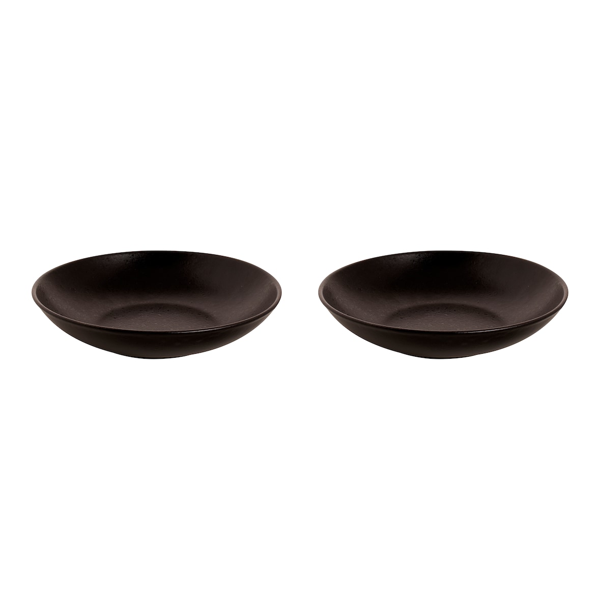 Mammoet Teller tief Moon 21,5 cm Schwarz Steinzeug 2 Stück