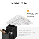 thumbnail of Destructora trituradora de papel Fellowes LX210, 1-3 usuarios, destruye hasta 16 hojas en minipartículas 4x12mm, Din P-4, papelera 23L/500 hojas