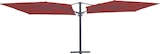 thumbnail of METRO Professional Gastro Dubbele Parasol, Aluminium / Polyester, 3 x 3 m, zwengelopeningsysteem, waterafstotend, rood / grijs