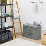 thumbnail of 3 Fächer Wäschekorb mit Deckel - 84L Wäschesammler Faltbar - 60x30x50 Wäschebox