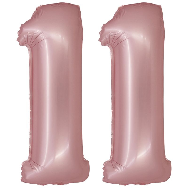 Playflip XL Folienballon roségold rosa Zahl 11