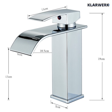 Auralum Kraan badkamer met trekstang, eengreeps-wastafelarmatuur met afvoergarnituur, chroom eenhandsmengkraan wastafelmengkraan voor badkamer