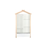 thumbnail of Möbilia Kleiderschrank | Haus Form | Kiefer, MDF | B 112 x T 51 x H 187 cm | weiß-natur | 12020003 | Serie SCHRANK