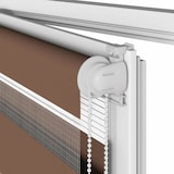 thumbnail of vidaXL Doppelrollo Braun 95x100 cm Stoffbreite 90,9 cm Polyester