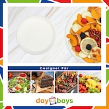 thumbnail of DayBays Plastikteller Ungeteilt 300 Stk. Weiß Rund Menüteller Plastik Teller 22 cm Einweg Spülmaschinenbeständig