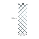thumbnail of Relaxdays Rankgitter ausziehbar, 3er Set, Rankhilfe Kletterpflanzen, 180cm, Garten, Balkon, Terrasse, Kunststoff, grau