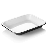 thumbnail of 8x Schale GRACE, 28 x 23 x 4,5 cm, 1,9 ltr., Emaille, weiß schwarz