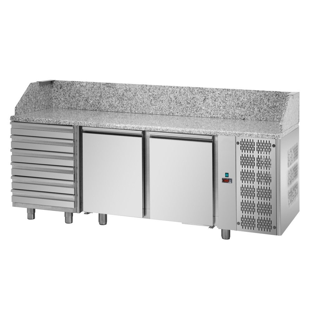 Banco Pizza Tecnodom 3 Porte Prof. 80 6 Cassetti Neutri e Piano in Granito