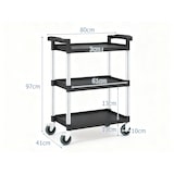 thumbnail of COSTWAY Carrello Officina a 3 Livelli, Carrello di Servizio con Ruote Bloccabili e Doppie Maniglie, Carrello in Alluminio Max