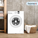 thumbnail of homeX Waschmaschine 7kg | Frontlader mit 1200 U/Min. | Inverter Motor | AquaStop | Schontrommel | EEK B | WF712B-W weiß
