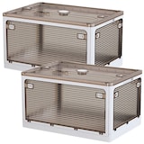 thumbnail of Joybos - Set di 2 contenitori porta abiti, 56 L (28x2), pieghevoli, in plastica