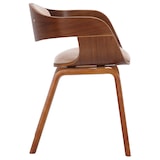 thumbnail of Set de 2 sillas de comedor Kingston de tela y madera Nogal/crema