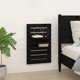 thumbnail of vidaXL Wand-Nachttische 2 Stk. Schwarz Massivholz Kiefer