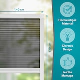 thumbnail of Fliegengitter Insektenschutz Dachfenster Plissee Alurahmen Bausatz,Farbe:weiß (RAL9010),Größe (Breite x Höhe):140 x 170 cm (Profile auf Maß)