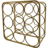 thumbnail of Metalen decoratie wijnrek - Bamboe look